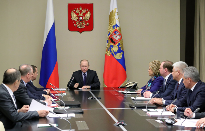 Az orosz biztonsági tanács ülése