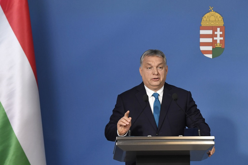 Orbán Viktor a Kormányinfó sajtótájékoztatón