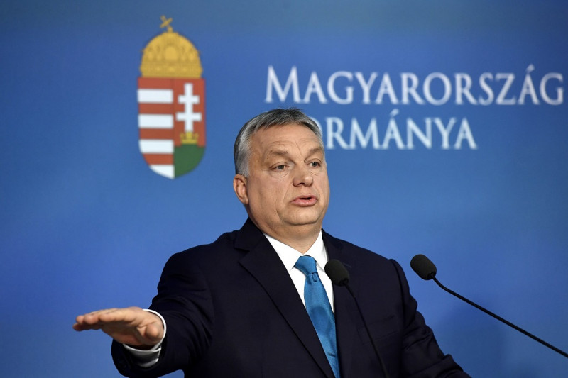 Orbán Viktor a Kormányinfó sajtótájékoztatón