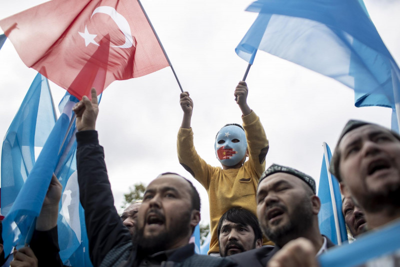 Tüntetés az ujgurok mellett Törökországban